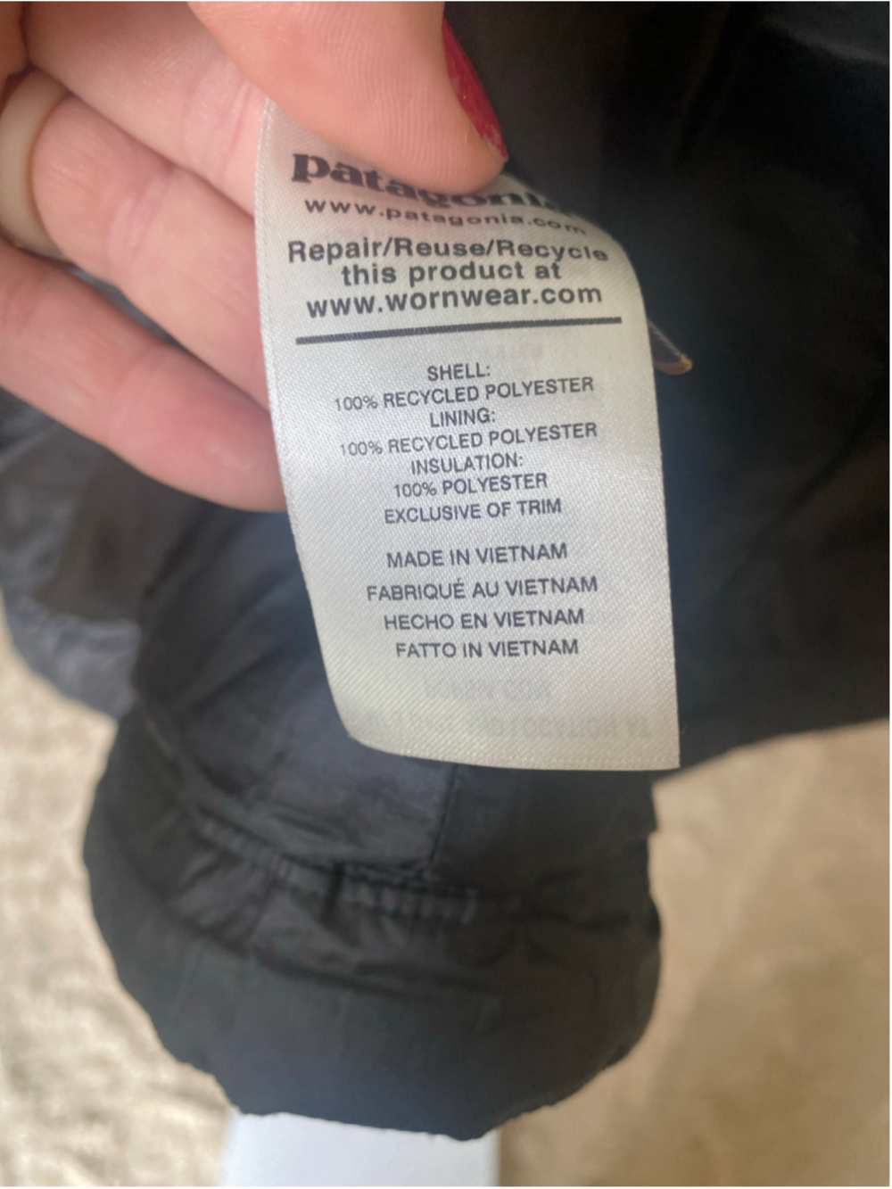 Patagonia Nano Puff Jacket Black Quiet Luxury Quilted Full Zip Gorpcore Hiking - Picture 5 of 14